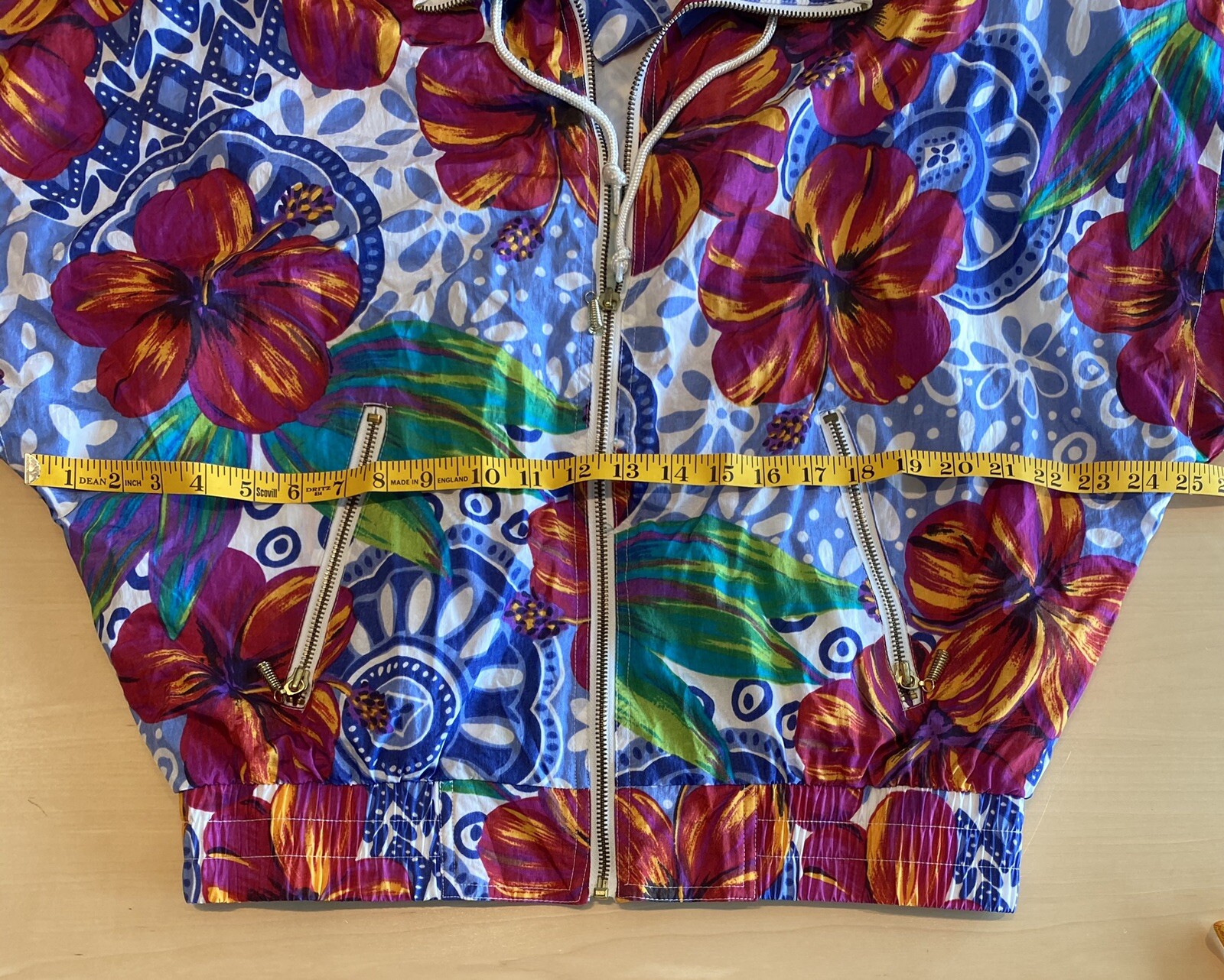 Vintage Andy Johns Women’s Sz Sm 2-Piece Track Suit Pants Jacket Floral Bright