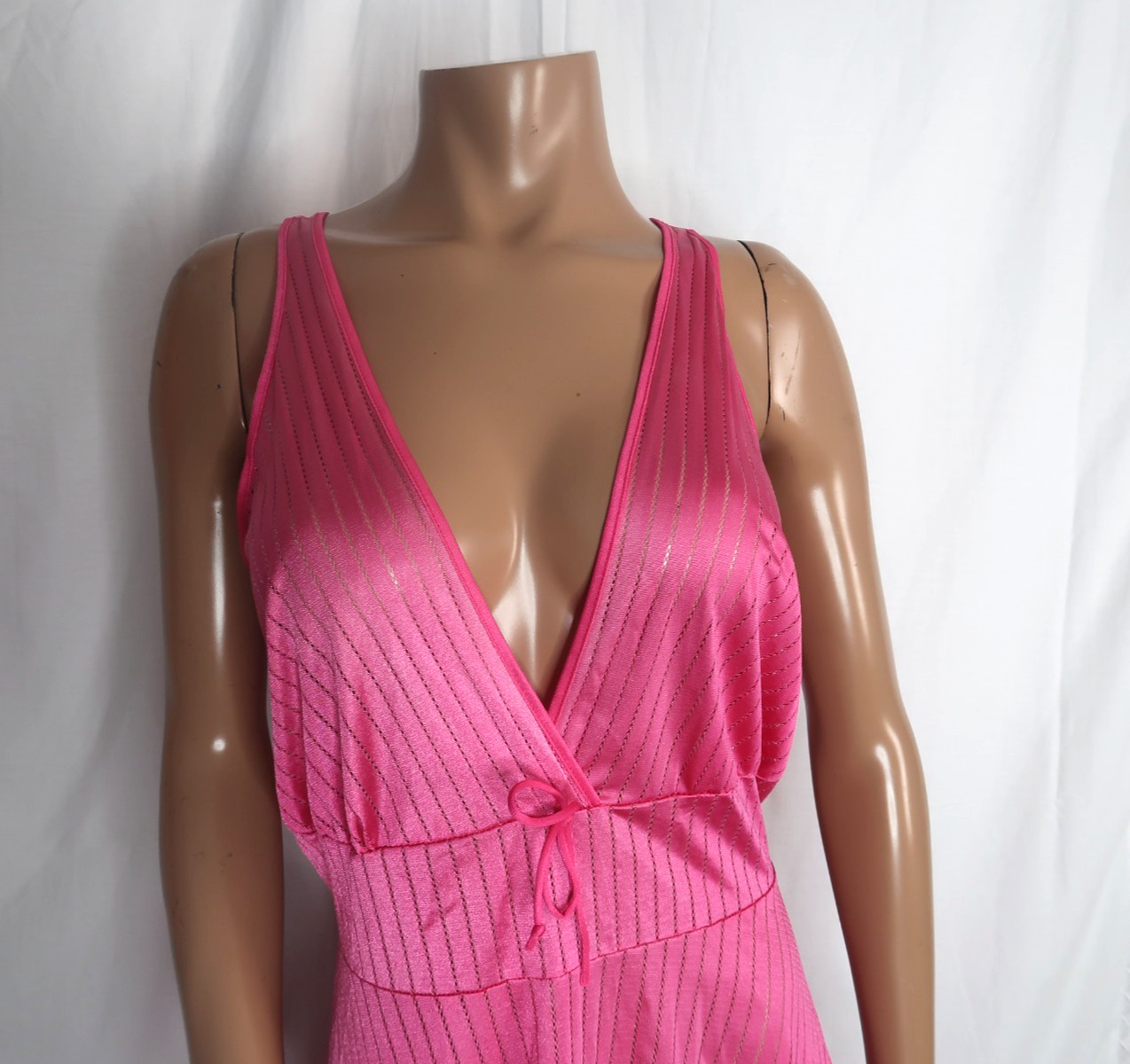 Vintage Undercover Wear Hot Pink Semi Sheer Size1X Nightgown