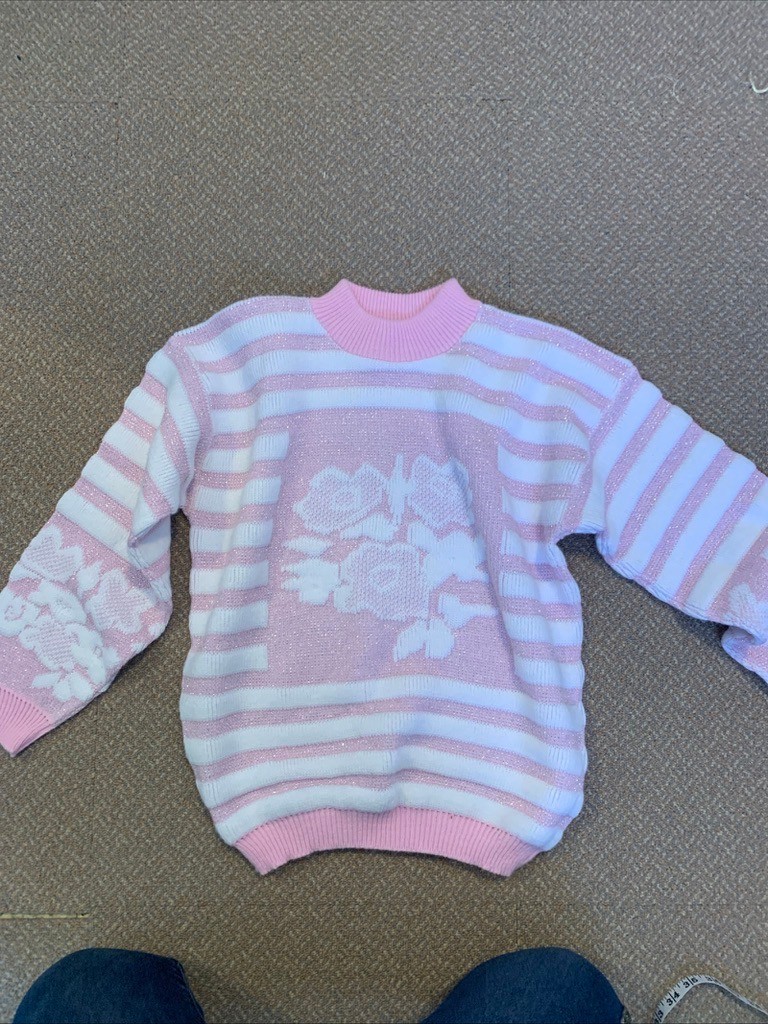 Vintage 80’S Adele Knitwear Sweater Women’s M/L Pink USA