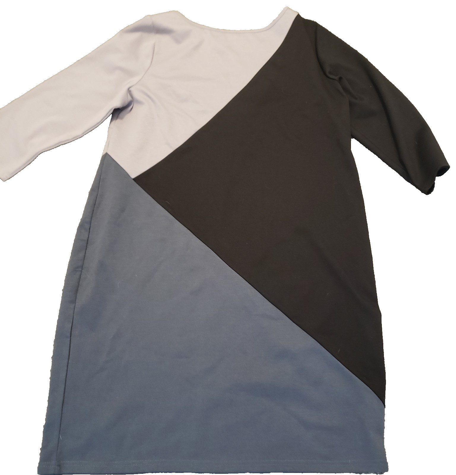 Bob Mackie Art to Wear Color Block Black Grey VTG L