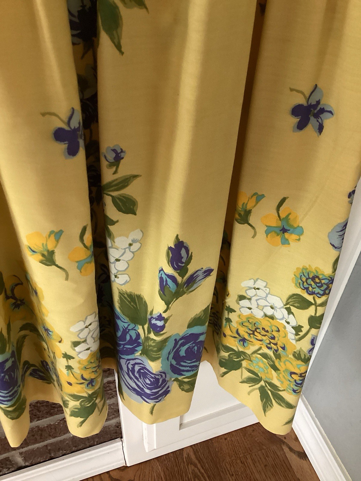 Home Made Yellow Floral Amish Dress Women’s Small Cottage Prairie Style