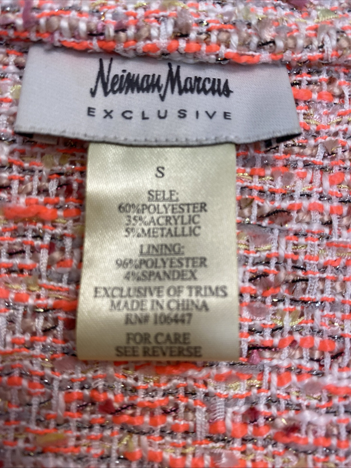 Vintage Neumann Marcus Exclusive Tweed Cardigan, Size Small Blazar Jacket Career