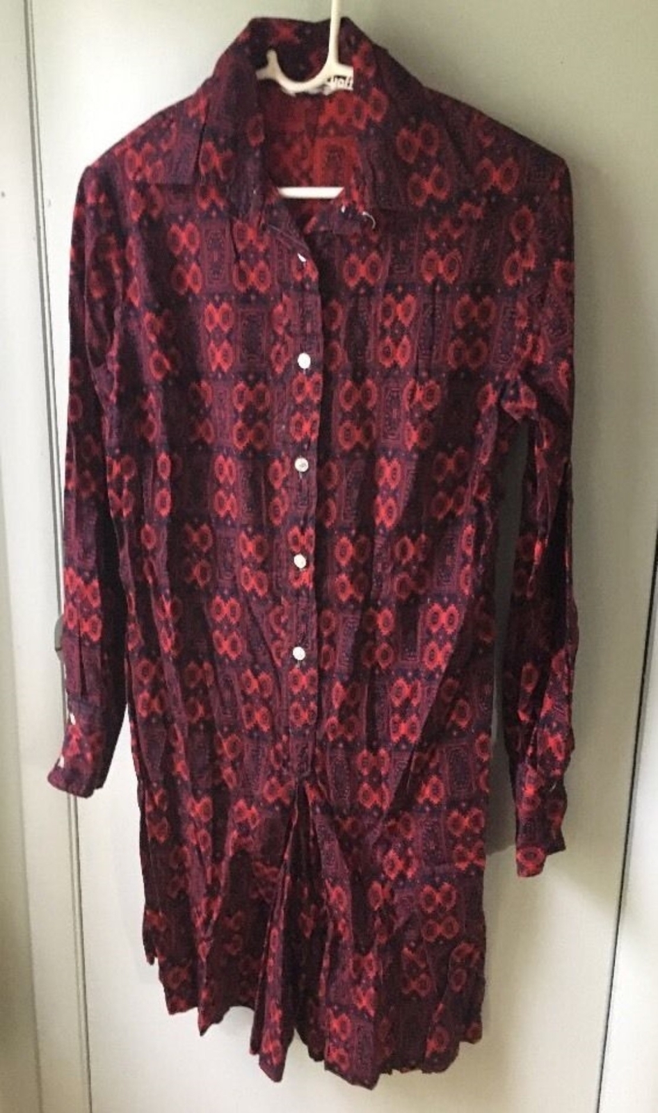 Miss Fashionality Romper vintage red blue purple geometric print
