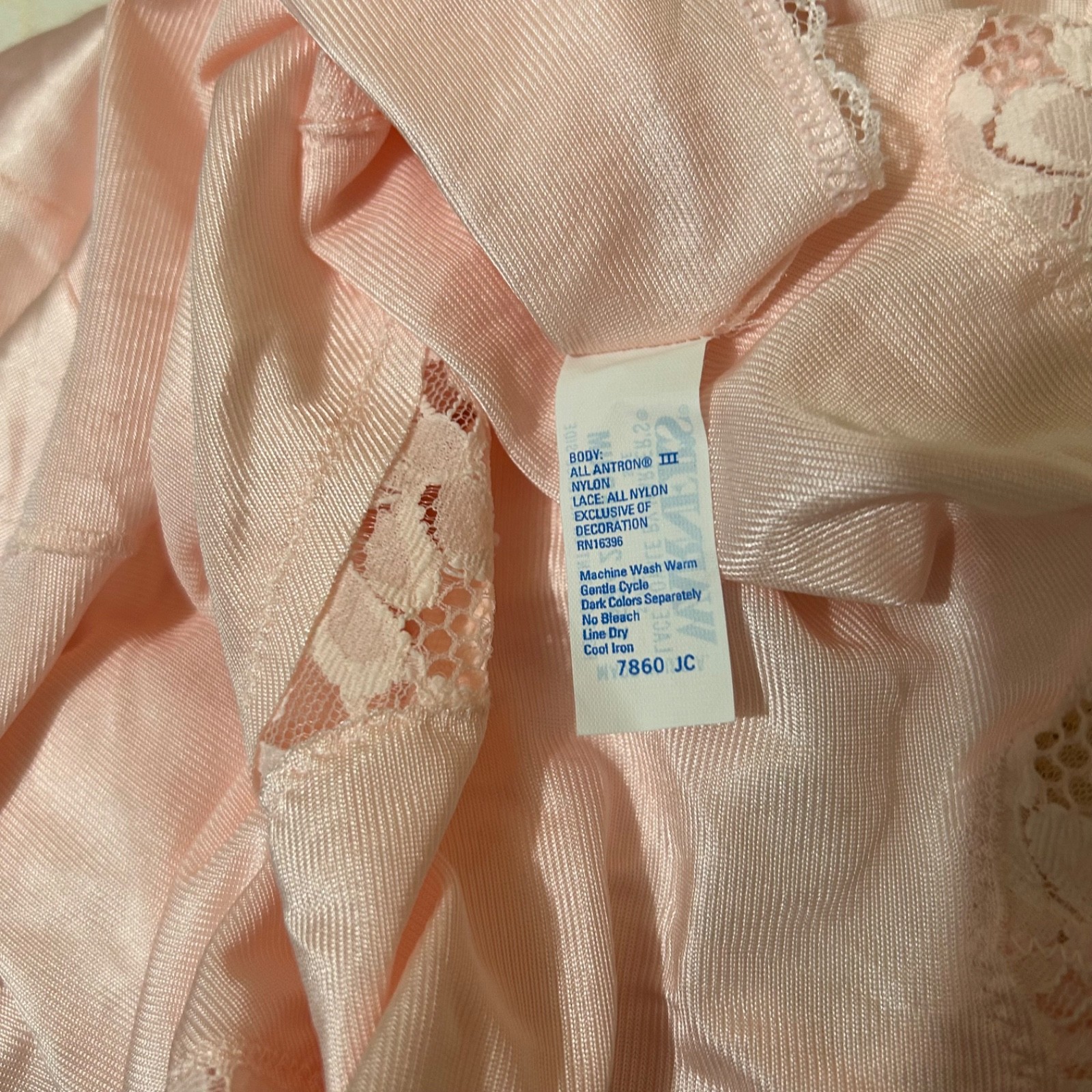 Vintage 80s Fairy Top M Pink Lace Trim Coquette Cottage Lingerie Cami Warners