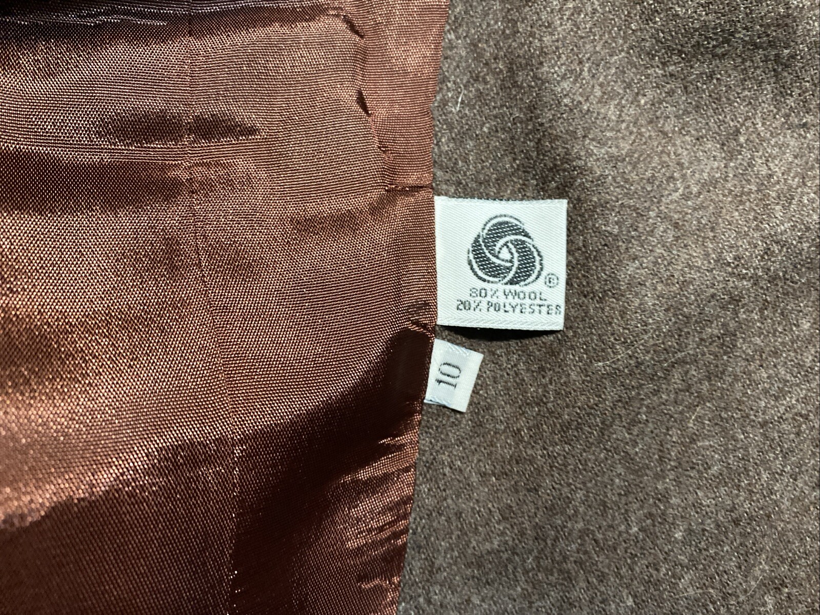 Vintage Gordon of Philadelphia Pure Wool Blend Jacket Double Breasted 10 Brown