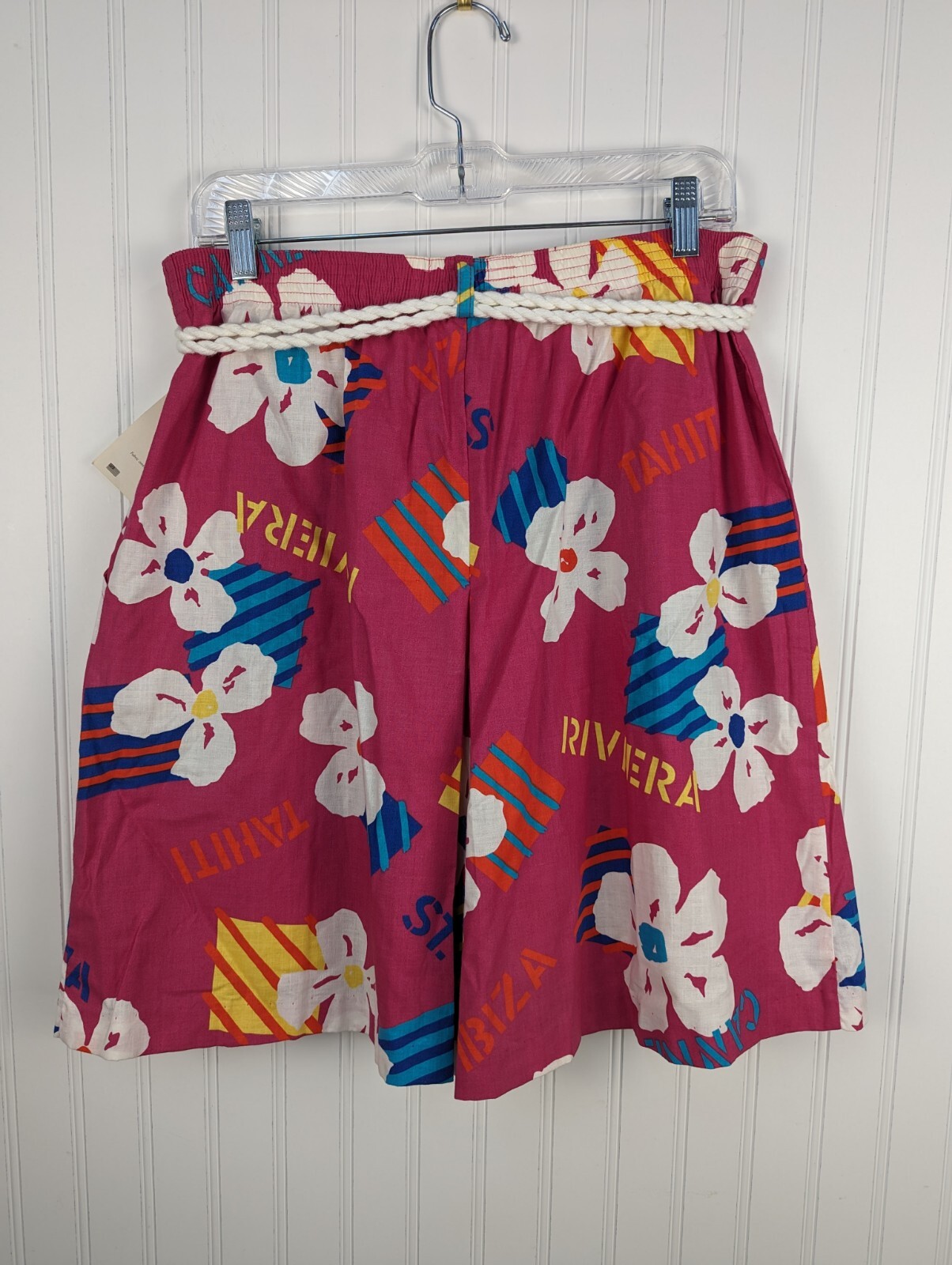 Vintage Koret Women’s Skirt Skort Retro Cruise Floral Travel Destination Large