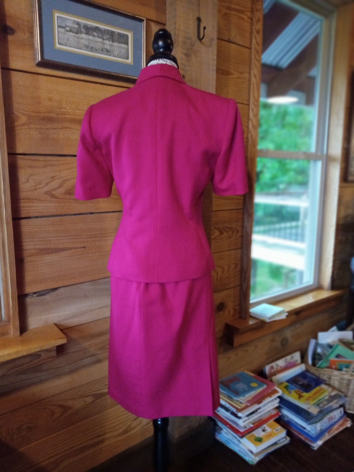 VINTAGE 80s, Classy, Stylish, Kasper A.S.L. Skirt/Blazer Combo, Hot Pink, Size 4