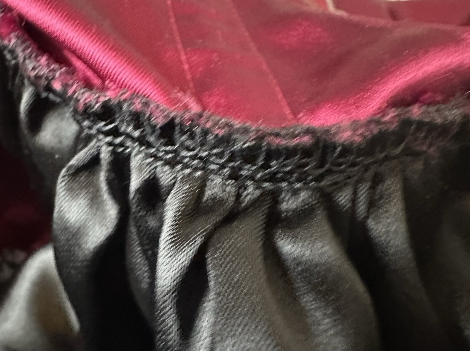 Gorgeous Vintage Burgundy & Black Evening Gown W/Hand Sewn Beading/Corset bodice