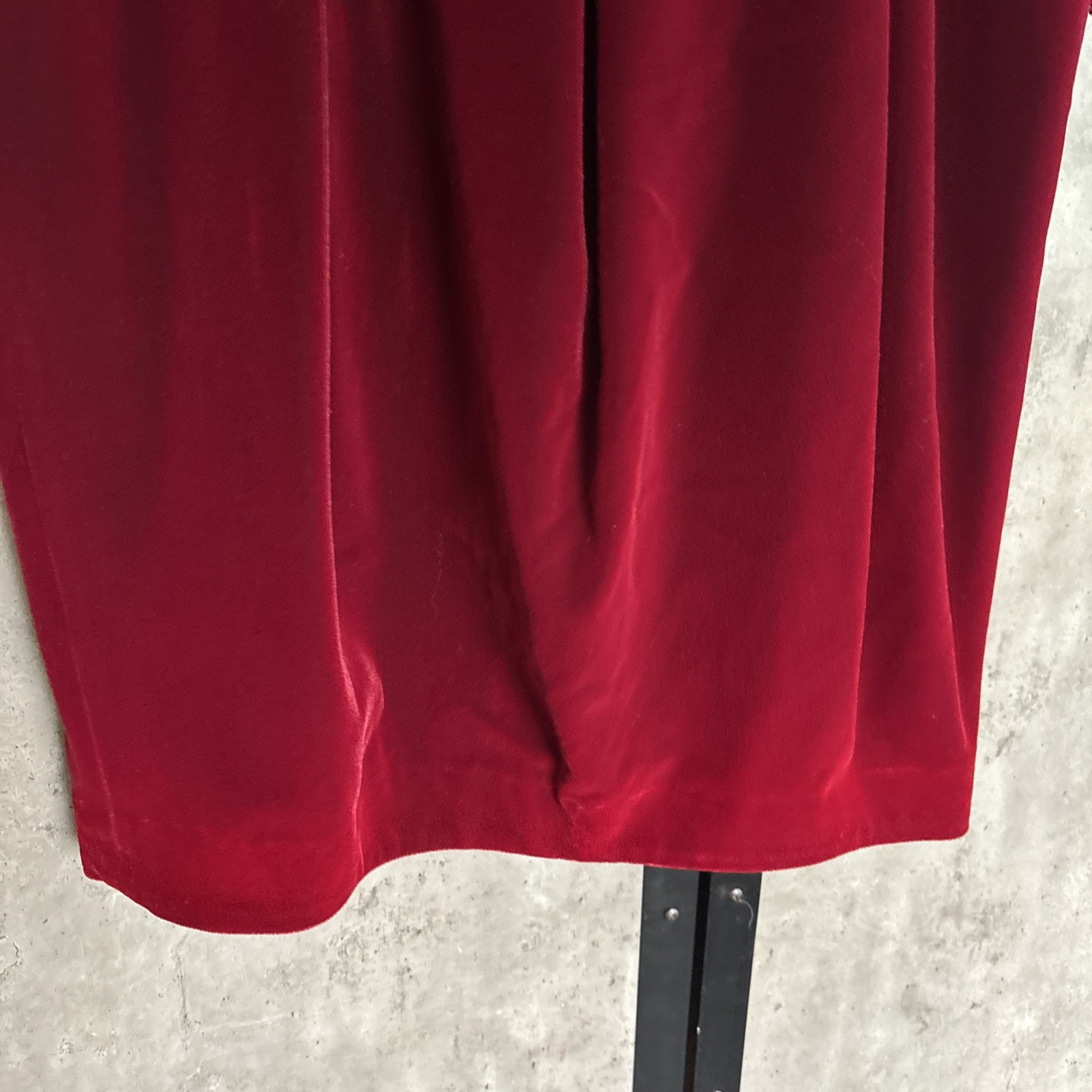 Vintage Morgan Taylor Red Velvet Beaded Evening Cocktail Dress Sz 8