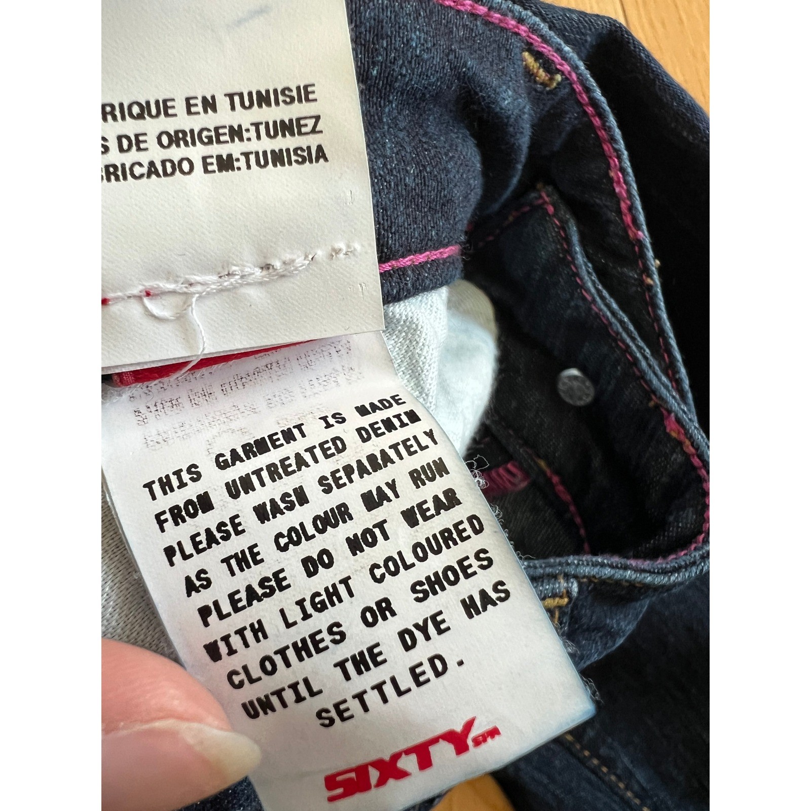 Vintage Y2K Miss Sixty Extra Low Rise Bootcut Denim Jeans Dark Wash Womens 28×32