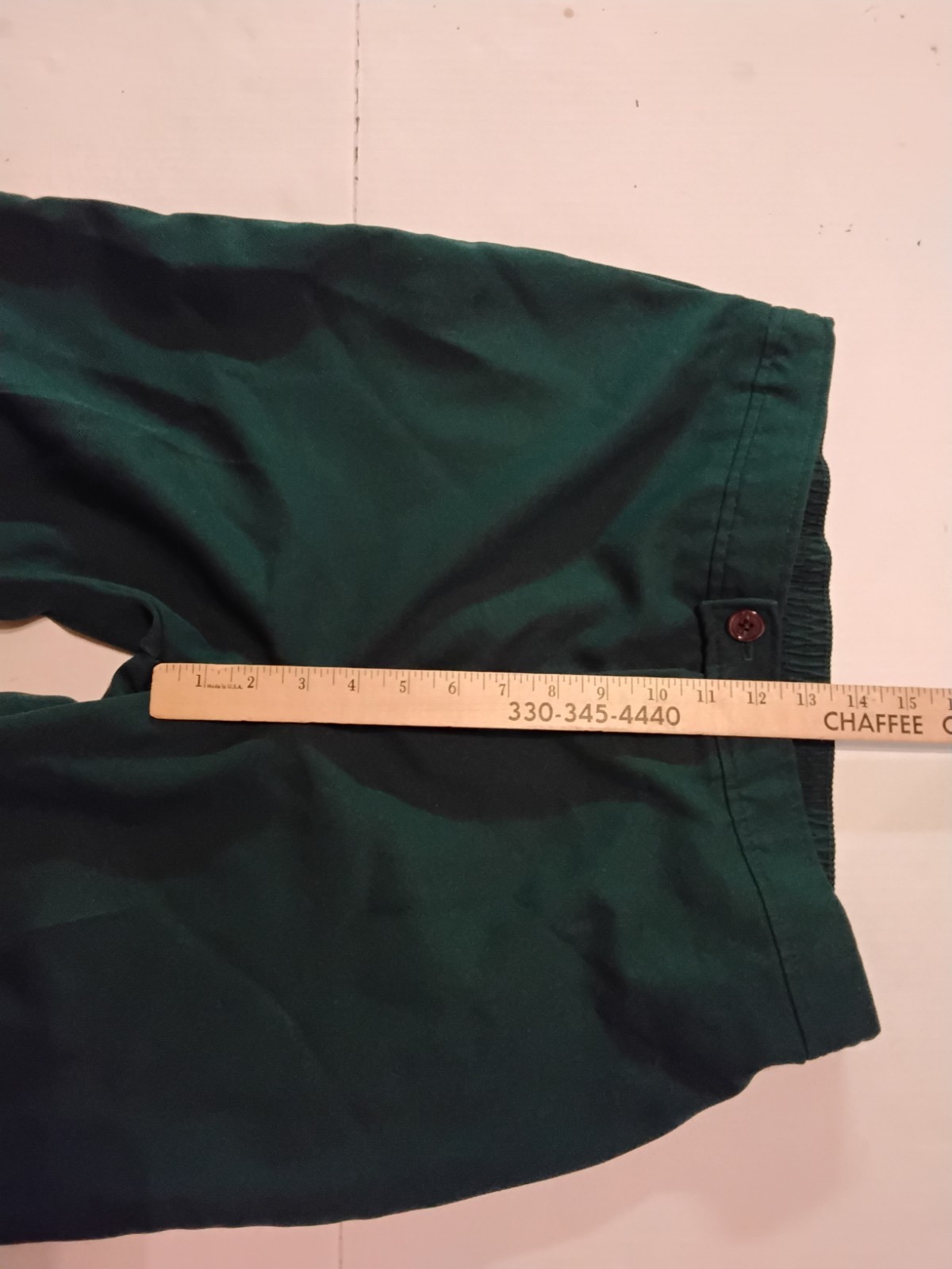 VTG 70s Polyester Green Bell Bottom Pants Women’s 12 (31″x31″) Disco Hippie