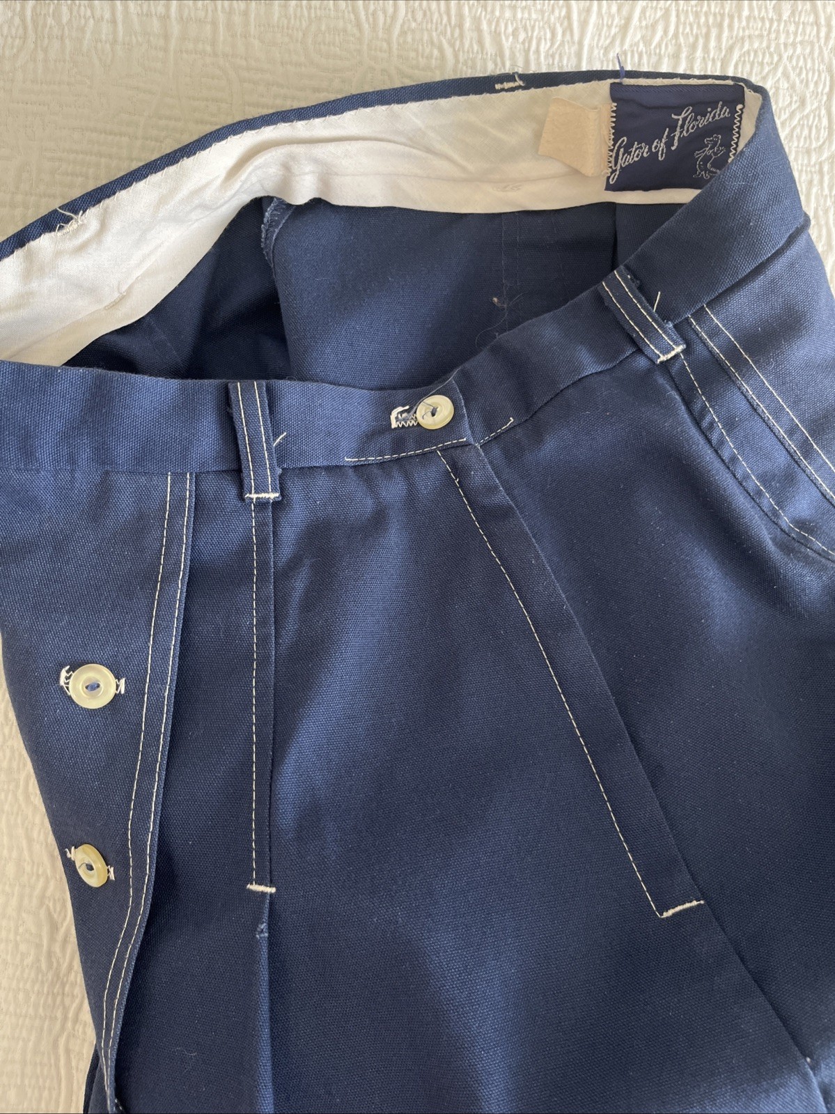 Vintage 1970’s – Gauchos/Culottes/Skort – Blue – Gator Of Florida