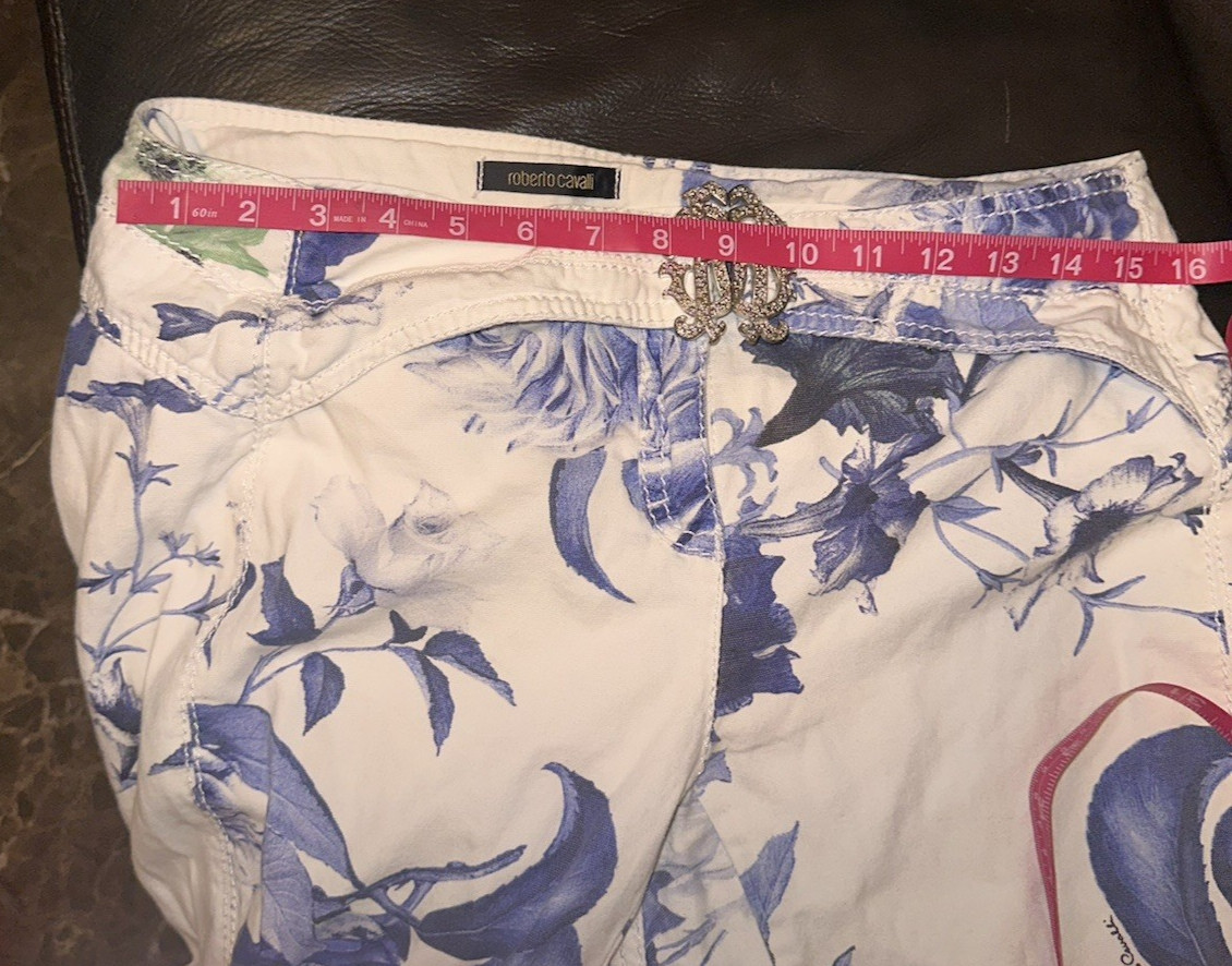 vintage Y2K Roberto Cavalli Capri jeans size 44 rhinestone