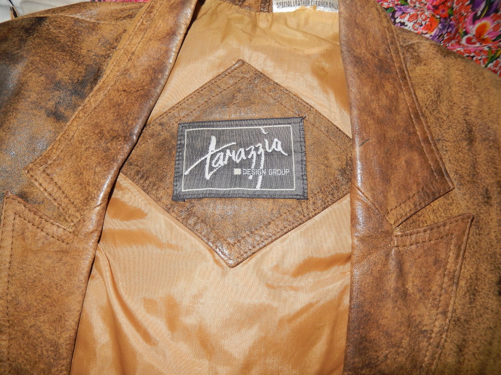Vintage 80’s 90’s Brown Cropped Distressed Leather Single Button New Wave Jacket