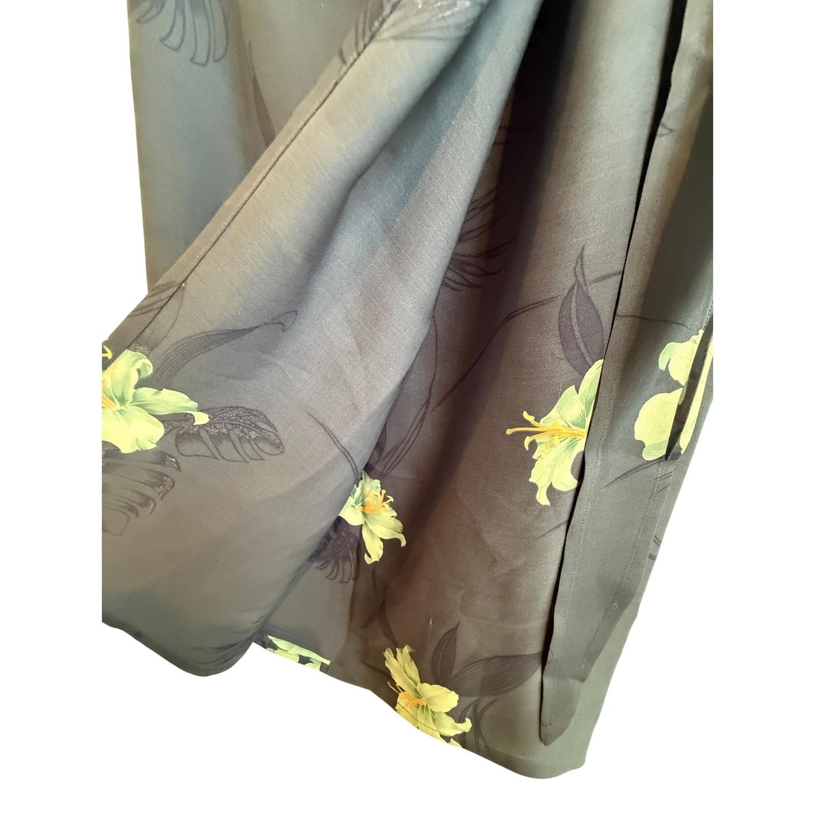 VTG Tommy Bahama 100% Silk Hibiscus Full Wrap S-XS Cruise Resort Beachy