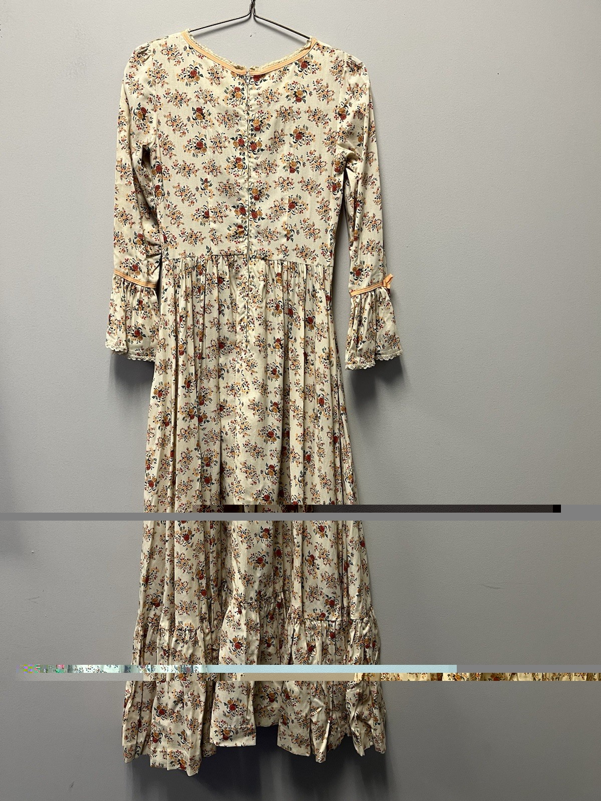 VTG Handmade Amish Prairie Dress w/ Bonnet Floral Calico CottageCore—XS/READ