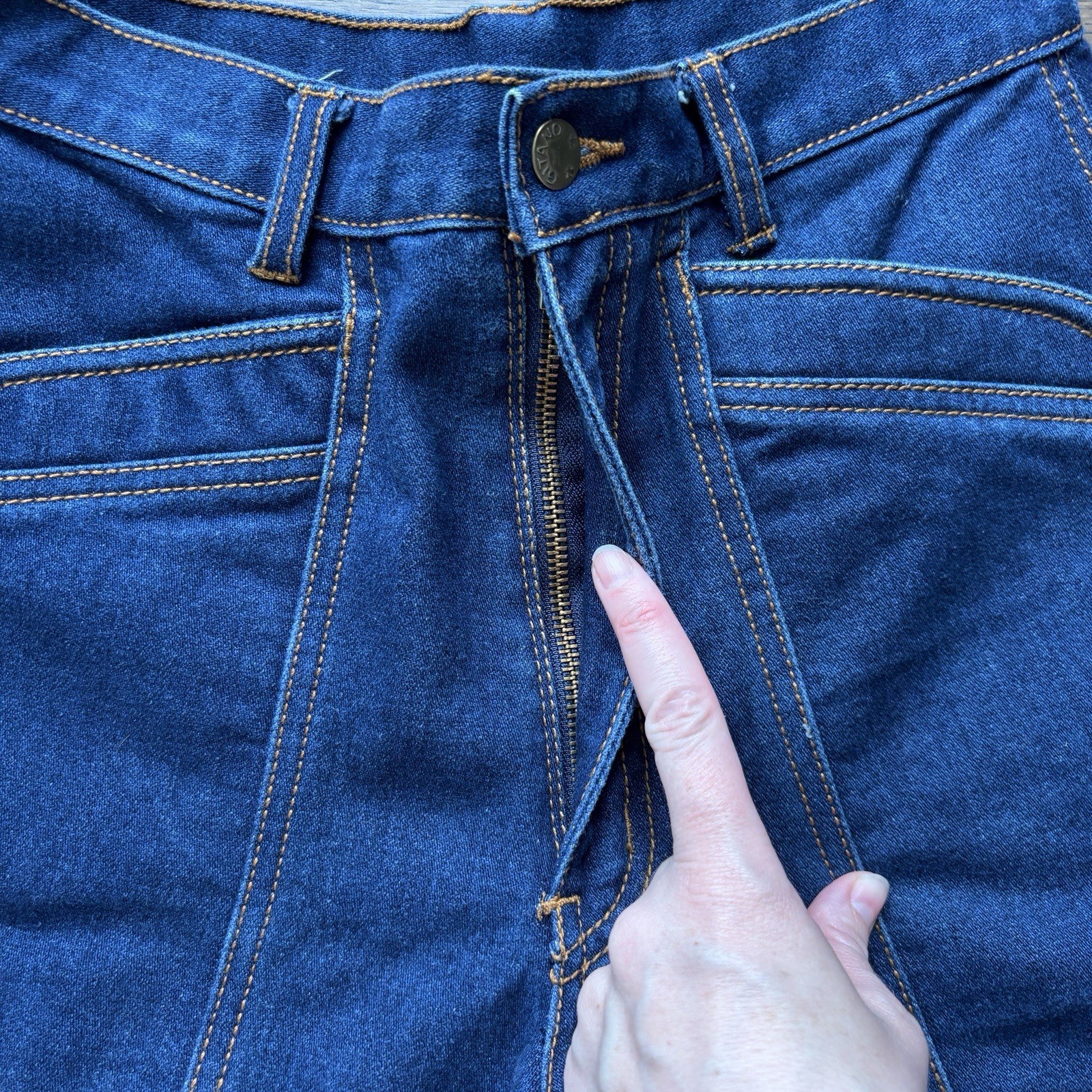 Gitano 80s 90s High Rise Dark Wash High Waist Tapered Mom Jeans Women Sz 10/11