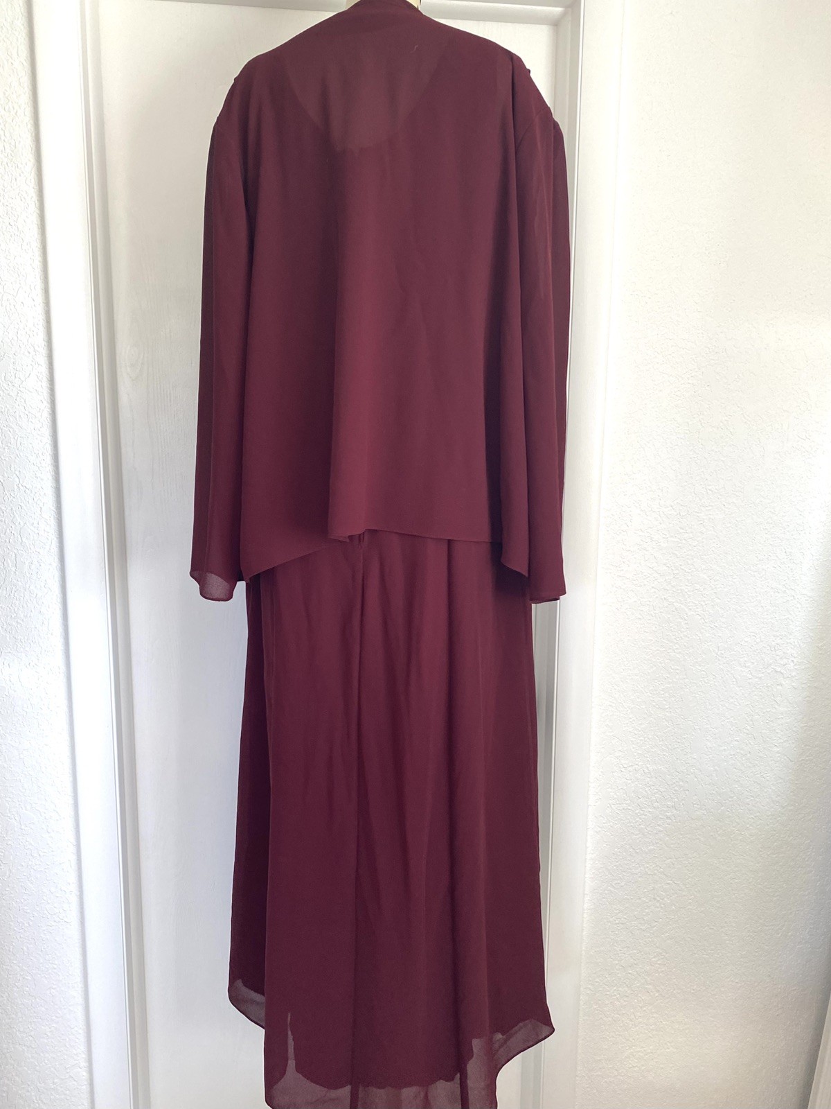 Vintage Poly USA Dress XL + Jacket wedding guest Party 2 PC made in USA