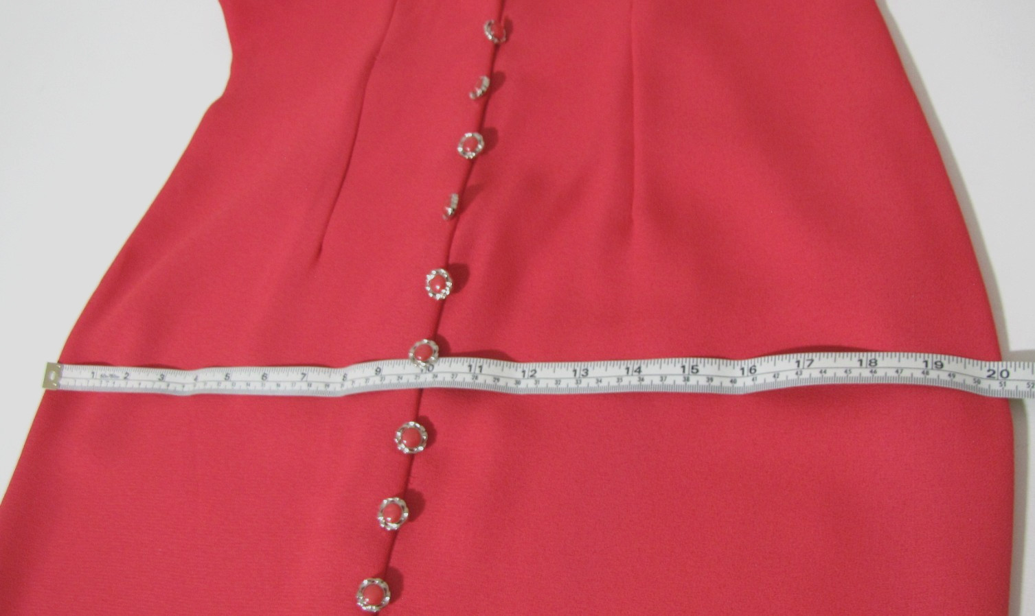 VTG 90s Dress Jaclyn Hart Rose-Pink Maxi Straight Short Sleeve Front-slit Wm. 10