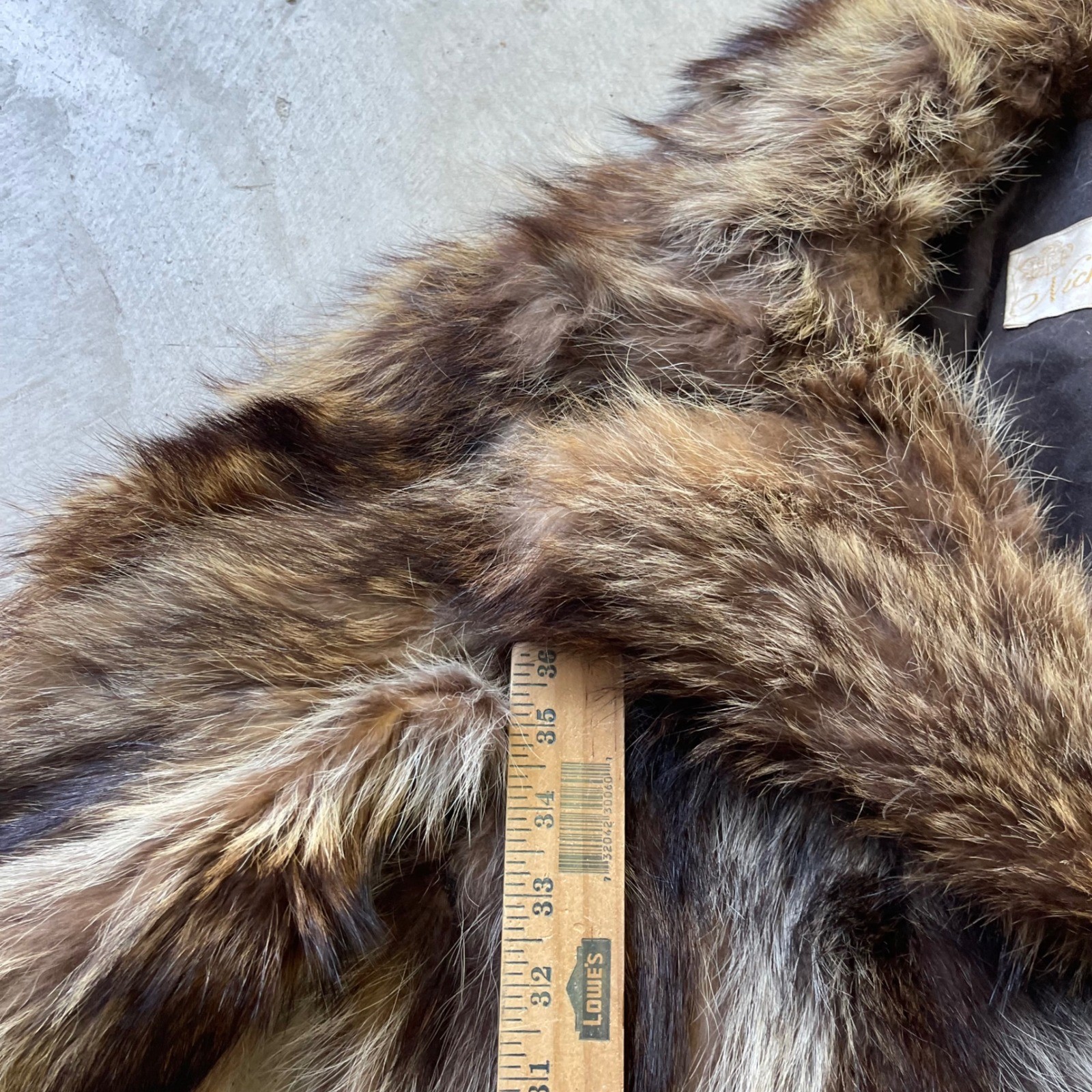 Nicholas Furs New Haven Vintage Raccoon Fur Coat Brown Grey Shawl Collar Lined