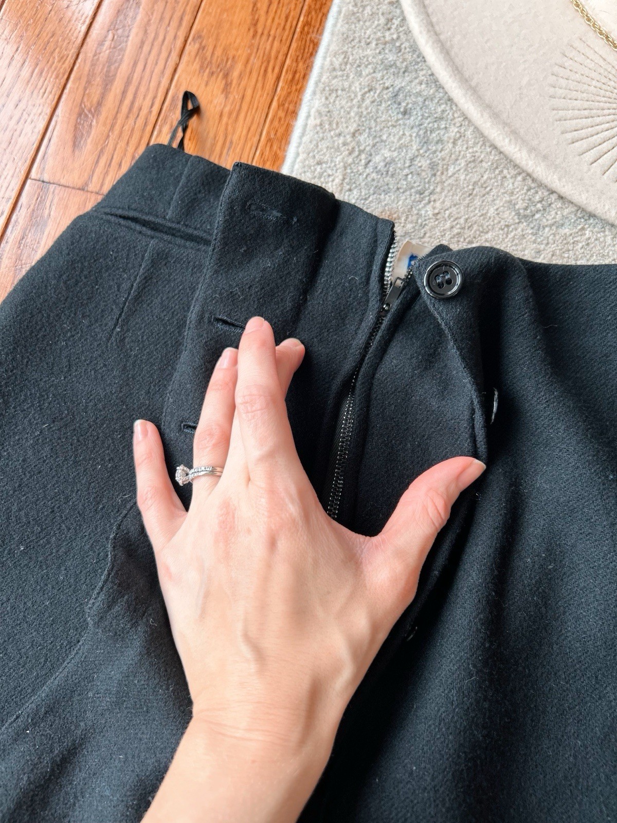 Vintage 60s Skort Black Wool Bobby Brooks Preppy Mod Retro