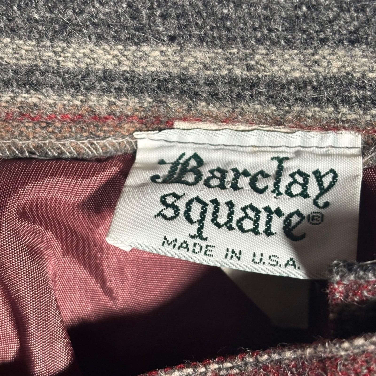 Barclay Square Striped Midi Skirt Womens XXS (24″) USA Made Wool Mohair VTG