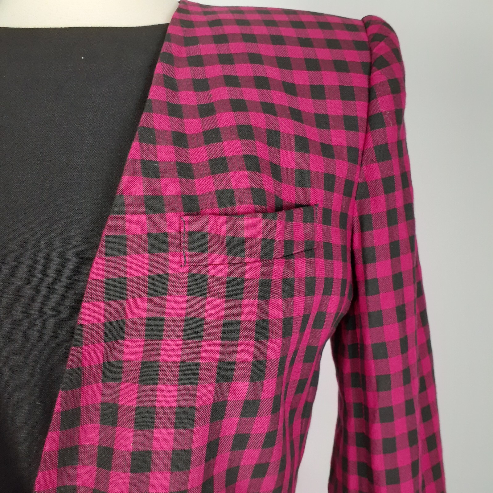 90’s Vintage Bold Gingham Blazer by Stirling Cooper Women’s Suit Jacket Size 4