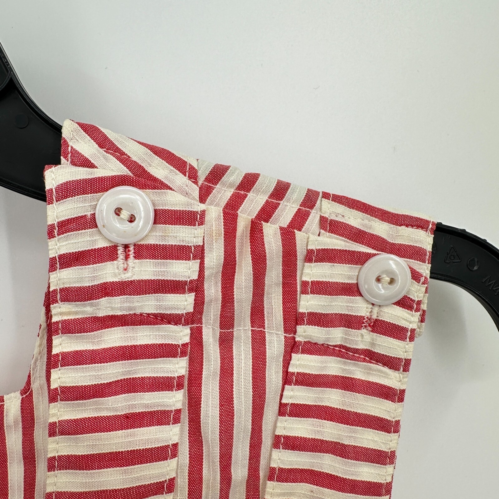 Vtg Shane Uniform Co Candy Striper Dress 12 Red Tucson Medical Center Sanforized