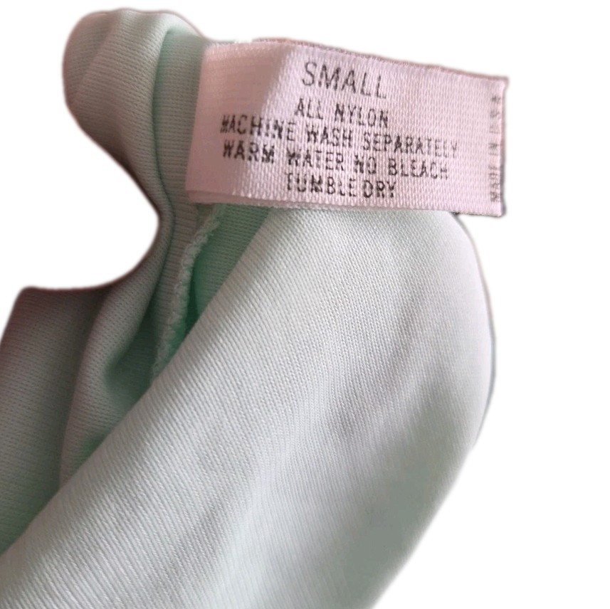 Vtg Shadow Line Women’s S Mint Green Floor Length Robe House Coat 53″ Length