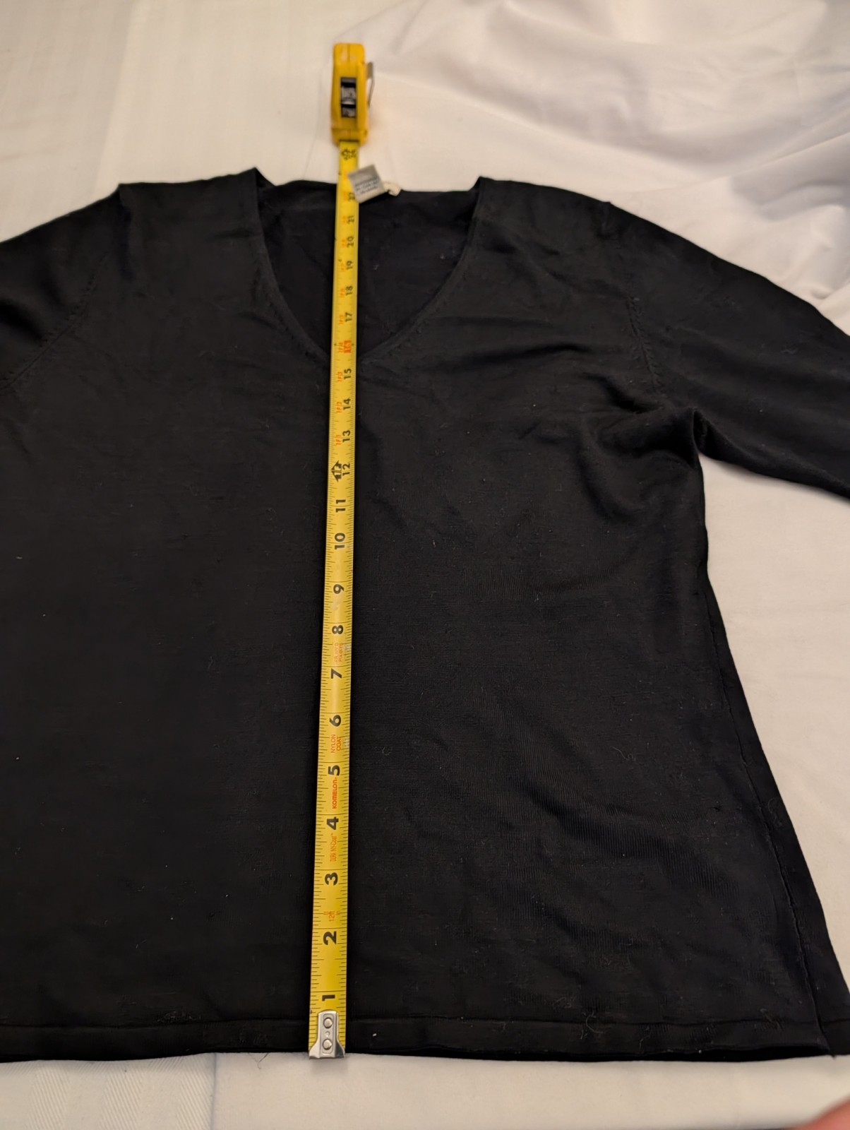 Vintage Late 1990s Early 2000 Black Knit Top Silk+ Nylon. Large