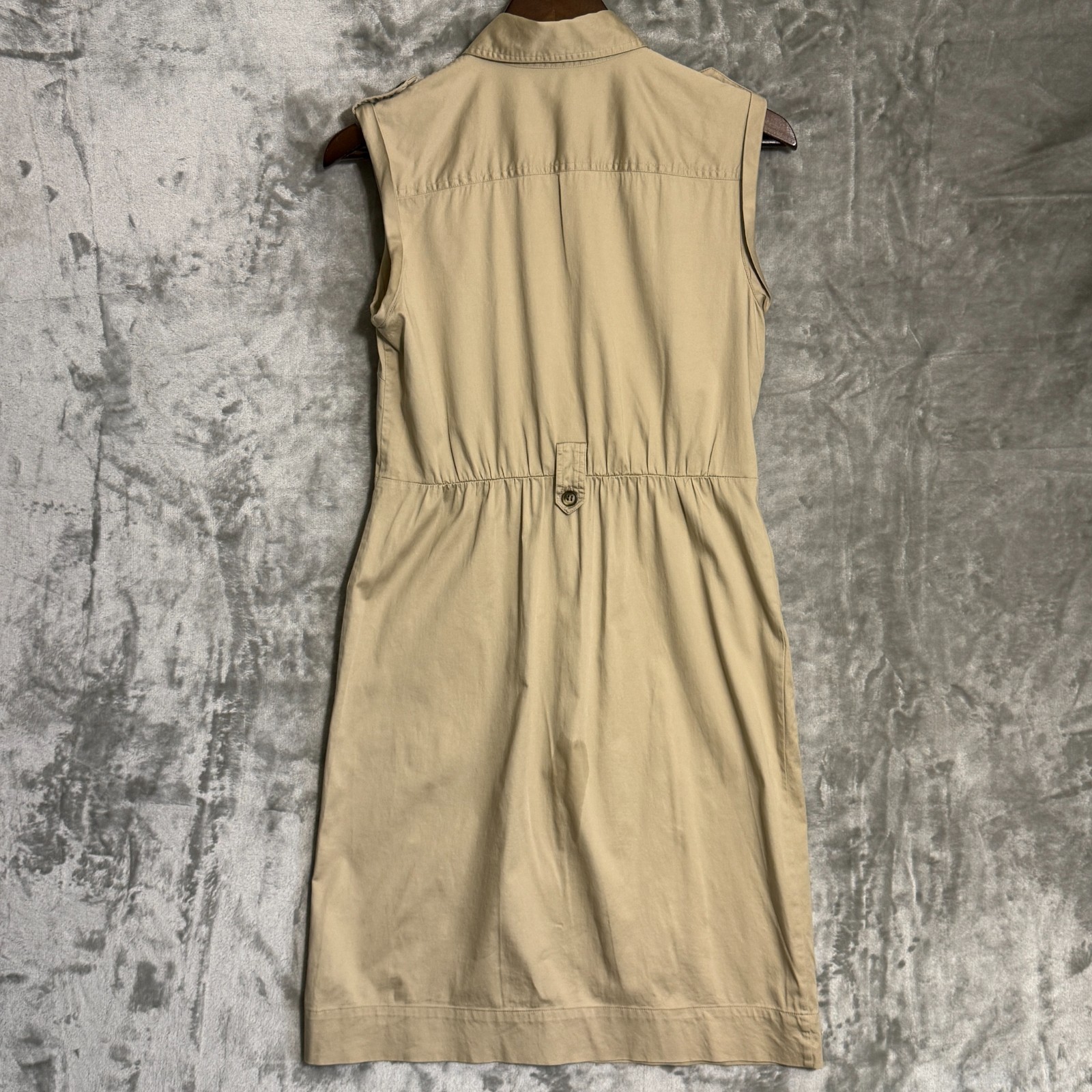 Outback Red Womens Size 4 Khaki Utility Shirt Dress Sleeveless Button Front Safa