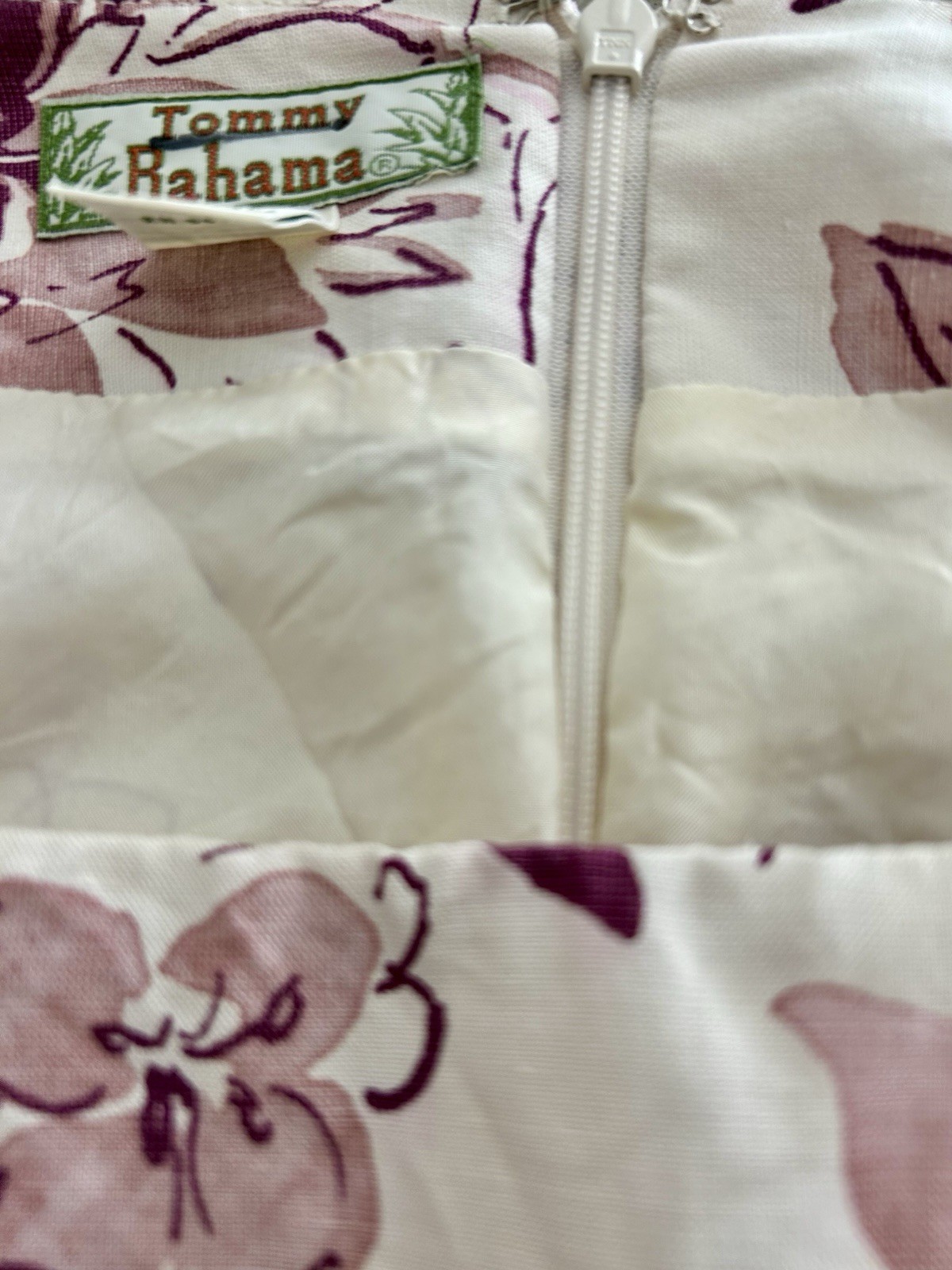 Vintage Tommy Bahama Silk/Linen Tropical Flower Pattern Lined Skirt Size 6