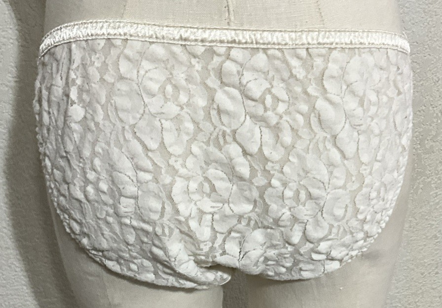 VINTAGE SATIN / LACE STRING BIKINI PANTY #1991