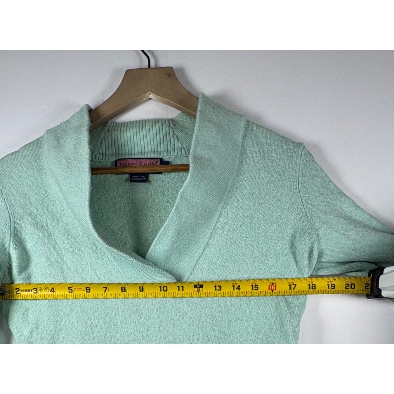 Vineyard Vines Women’s Small V-Neck Sweater Wool/Cashmere Blend Mint Sz Lg