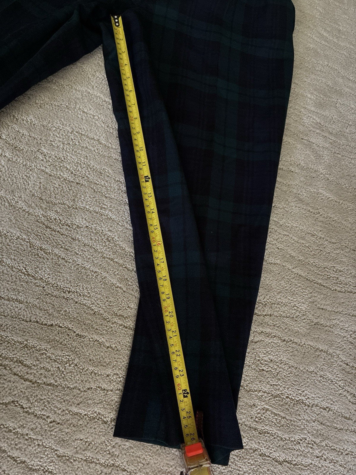 Vintage Giorgio Sant Angelo Wool Plaid Trousers 38 waist prep/dark academia