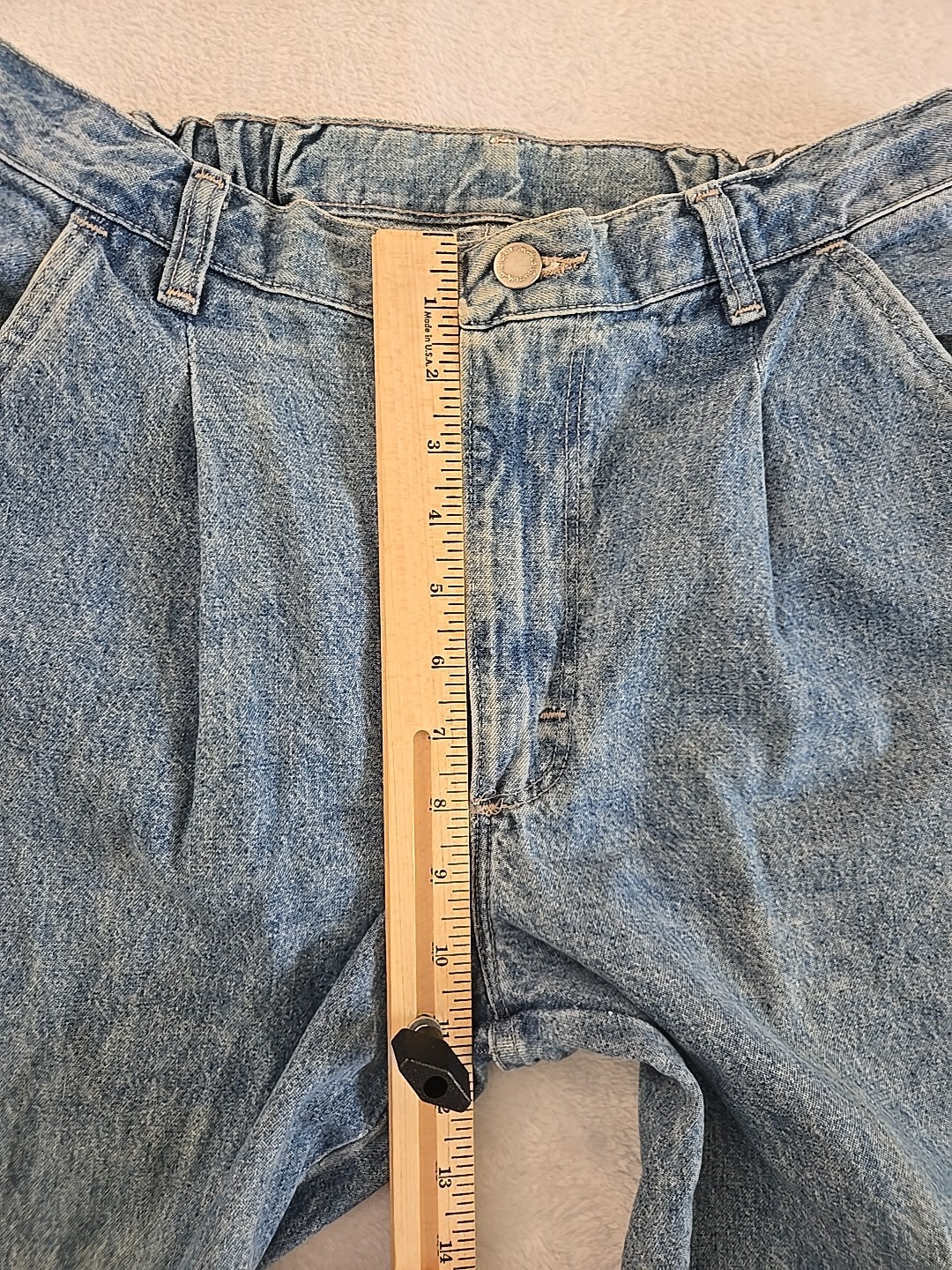 Wrangler Vtg 1997 American Hero Pleated Denim Jeans Womans Sz 30×30 USA Relaxed
