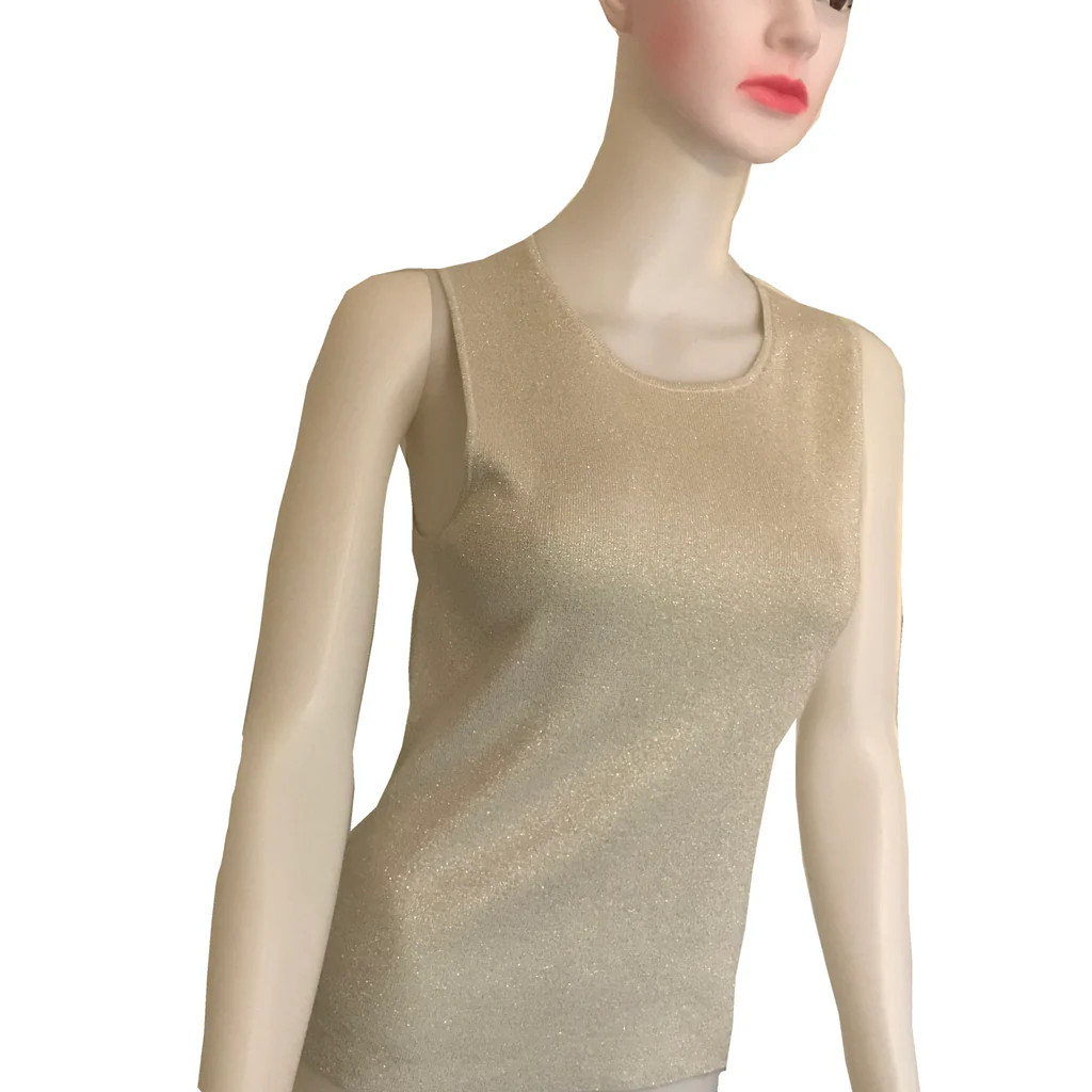 Vintage 90s Neiman Marcus Metallic Silver Twinset Cardigan Shell Women’s S