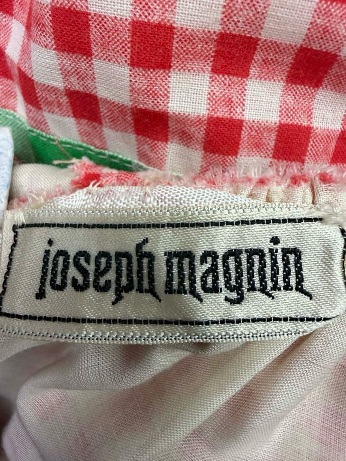 Vintage Oscar de la Renta Boutique Joseph Magnin Gingham Shirt Dress