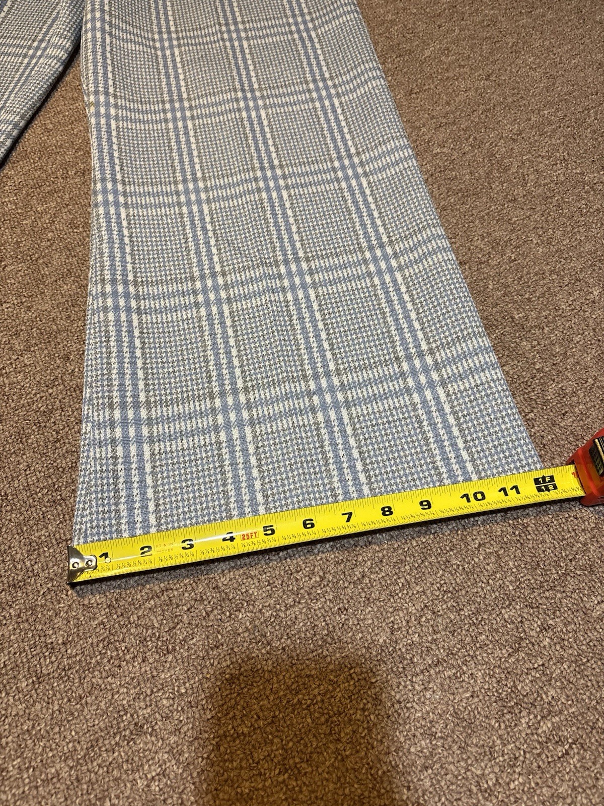 JC Penney Fashions Vtg Womens 18 Tartan Plaid 70s Loose Flare Hippie
