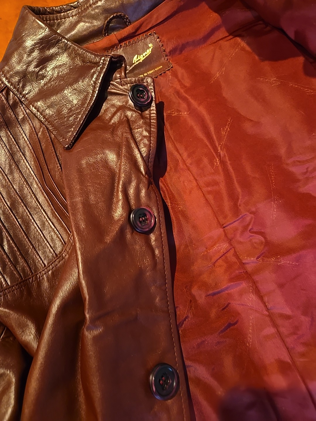 Vintage Etienne Aigner Burgundy Jacket Size 42