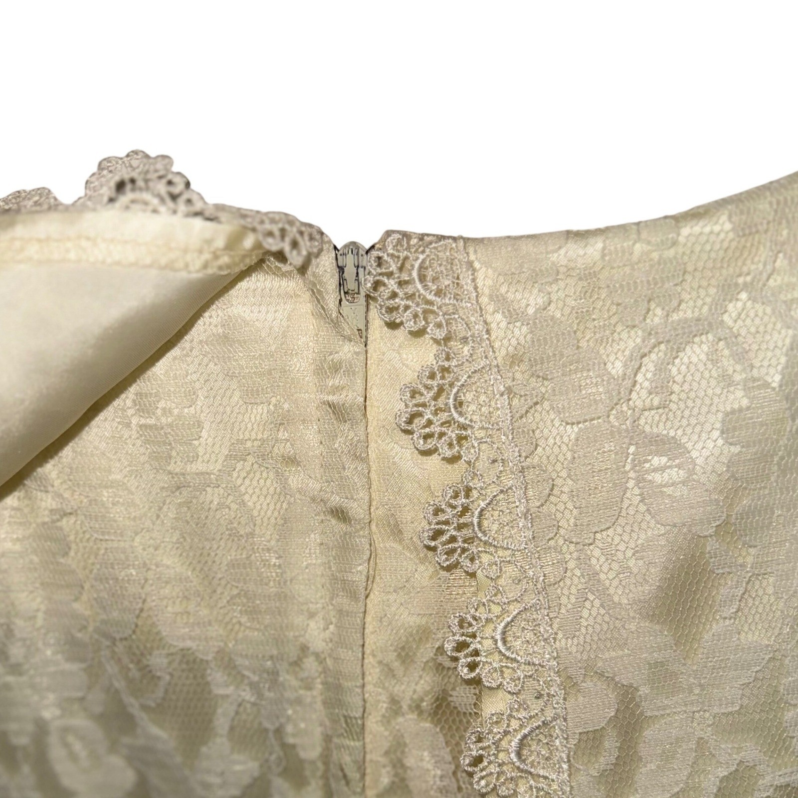 Vintage 70s Gunne Sax Prairie Lace Dress Ivory Victorian Revival Cottagecore