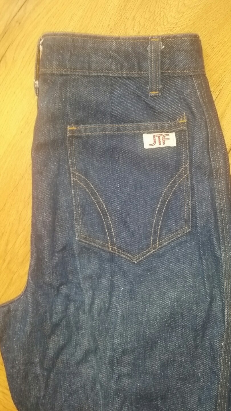 Vintage 70’s JTF Trouser JEANS – size 12 Typical Jeans that fit Dark Denim EUC!