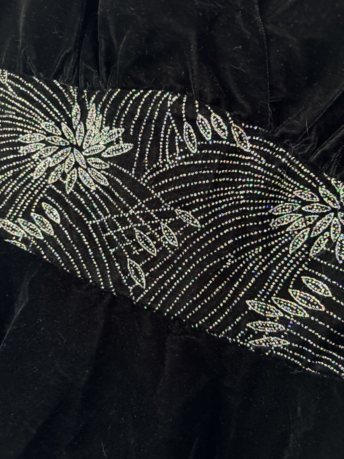 Vintage Starlight Expressions California Black Velvet Sparkle Dress Size 5 USA