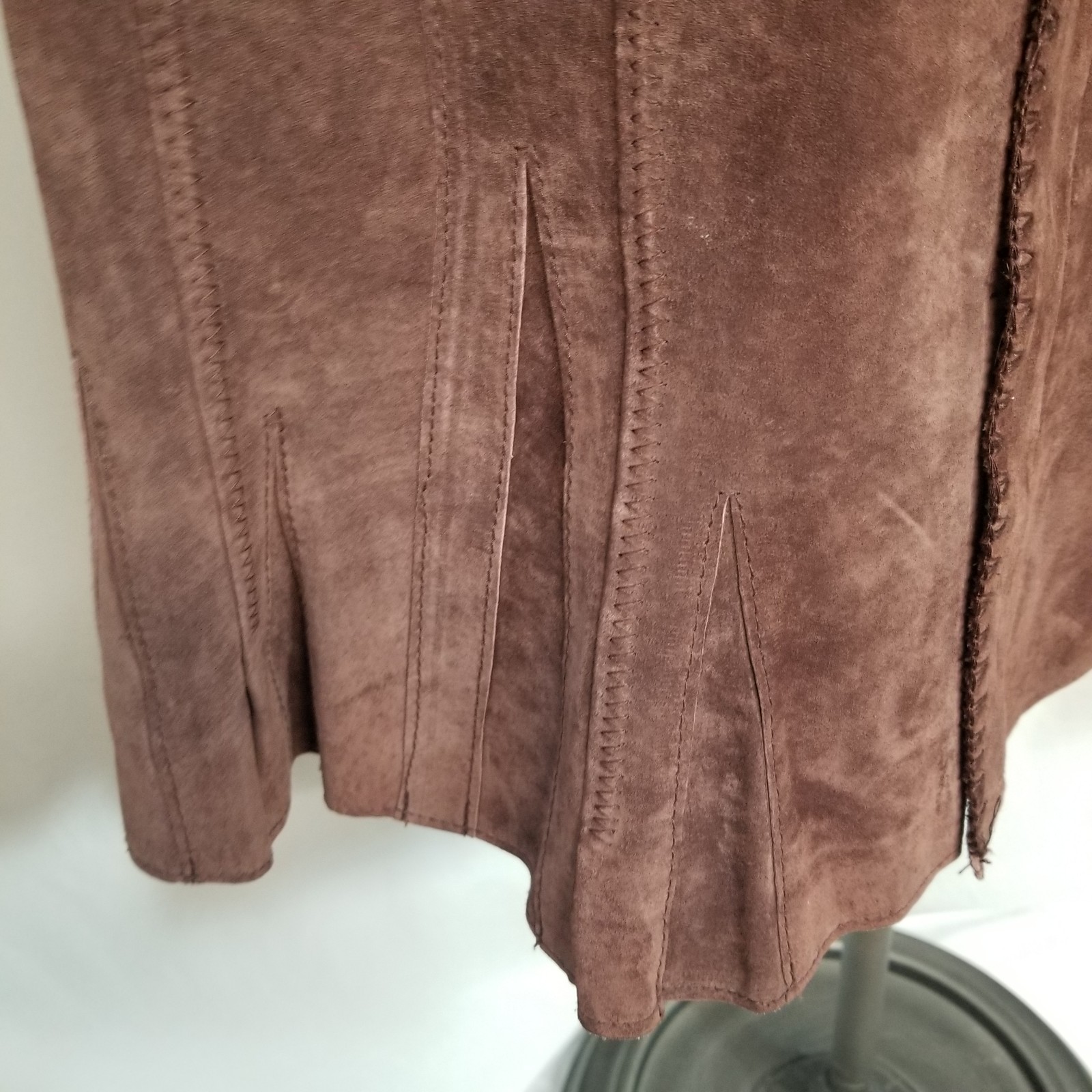 VTG Newport News Chestnut Brown Genuine Suede Womens Sz 16 Stylish Blazer