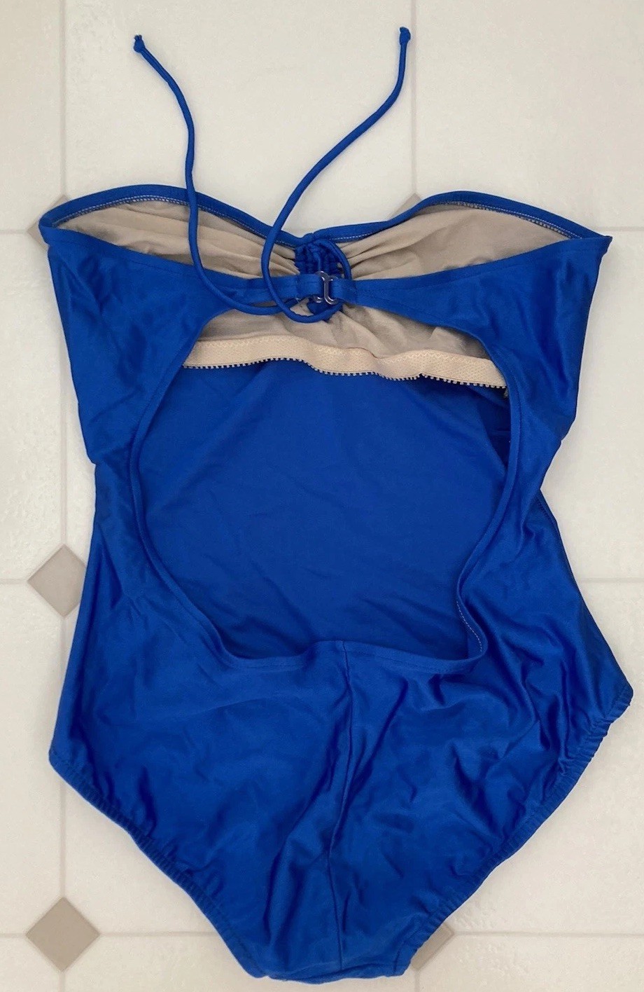 Royal Blue Strapless Stretch Swimsuit Bathing Suit Gottex Size 12