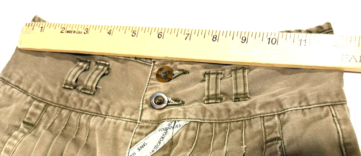 Vintage Y2K Jordache High Waist Jeans Khaki Barrel Leg Size 7/8 Pleats Mom Jeans