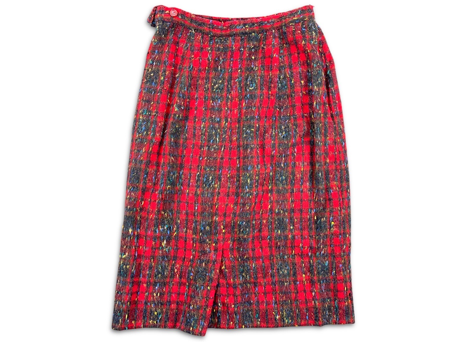 Vintage Century Boston Skirt Womens Tweed Wool Blend A Line Midi Ladies 24”