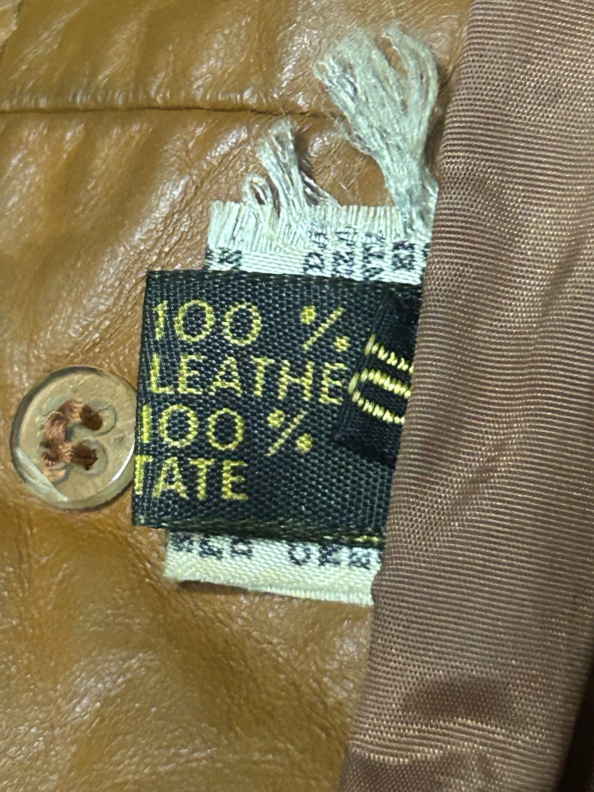 Vintage 70’s Brown 100% Leather Jacket Belted Women’s Size S Industria Argentina