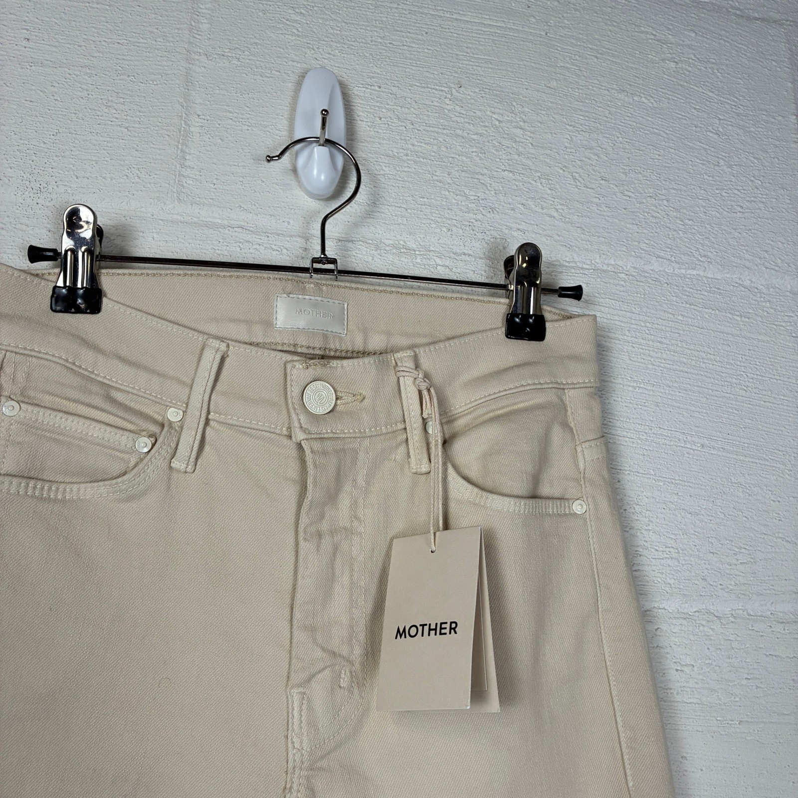 NEW Mother the Weekender Sneak in Playdate Size 25 Beige Flare 70s Western