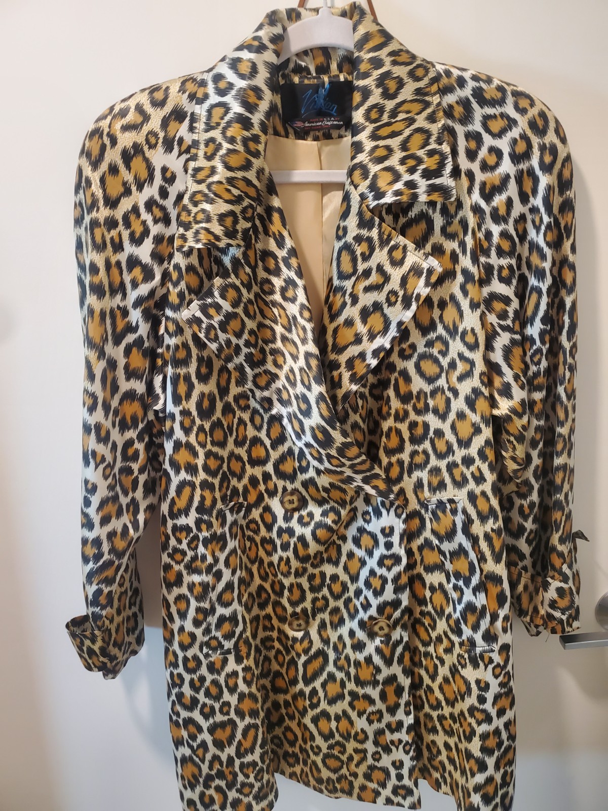 Vintage 1980s Leopard Print Coat Bold Animal Print Vision Made In USA
